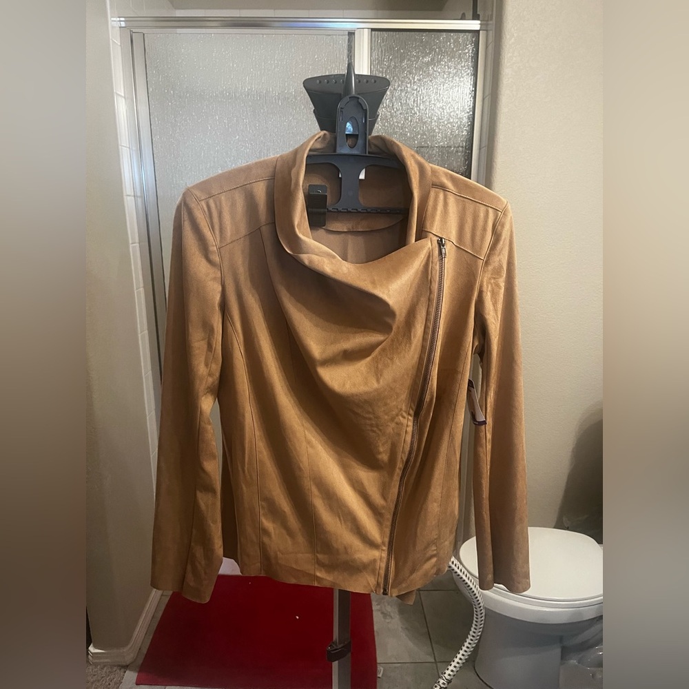 NWT Mote Faux Suede Moto Jacket